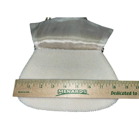 Beaded Purse Used Cream Formal Special Occasion - Picture 10 of 16